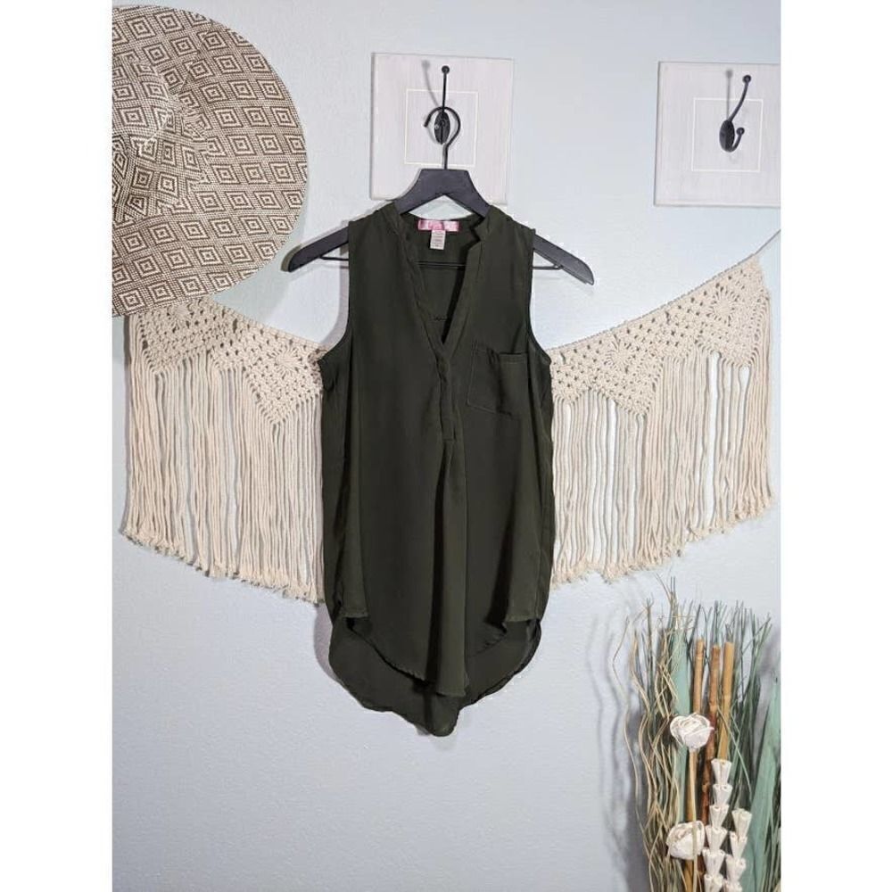 Six Degrees Olive Green Tunic Tank